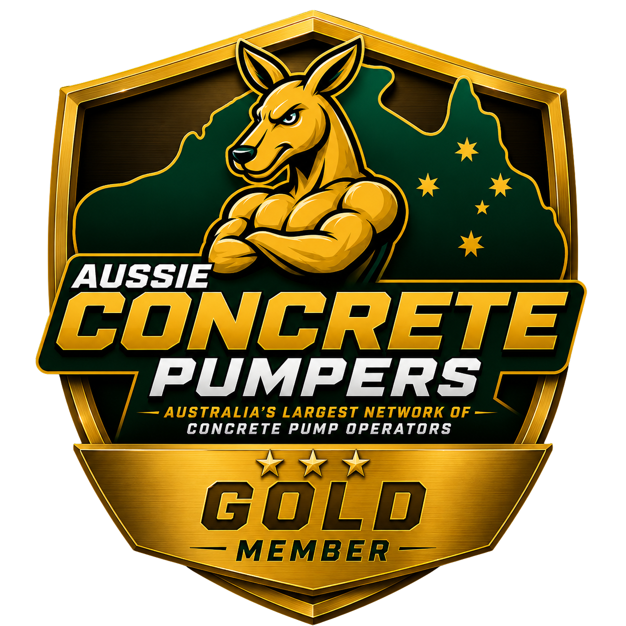 Aussie Concrete Pumpers Gold Member badge