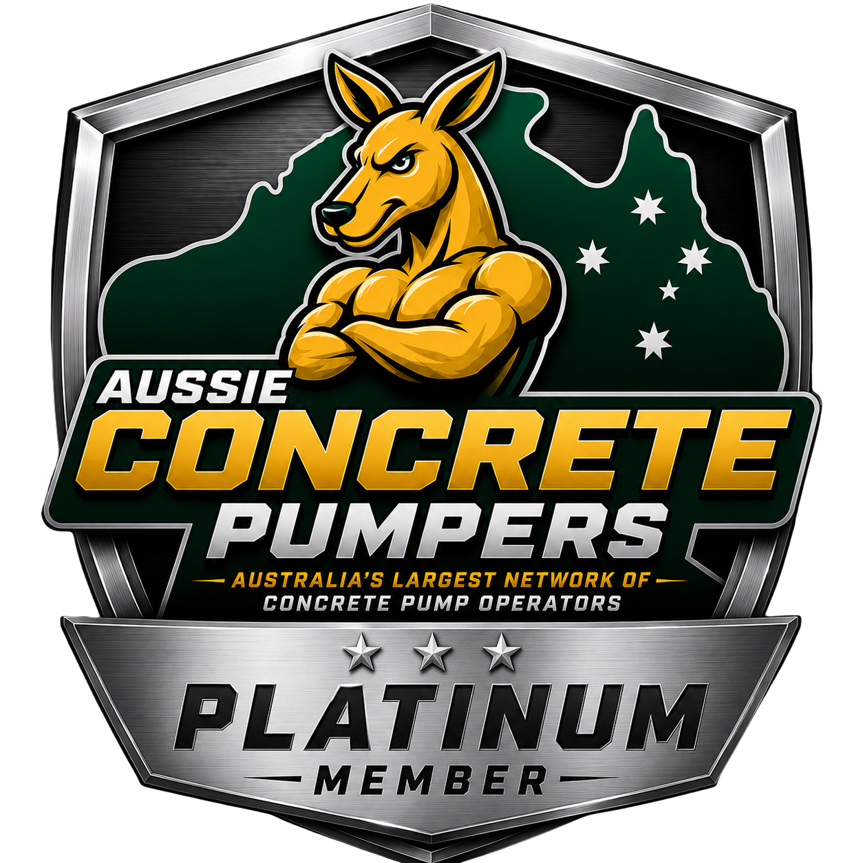 Aussie Concrete Pumpers Platinum Member badge